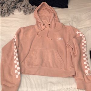 Vans Check Sleeve Cropped Pullover || Vans